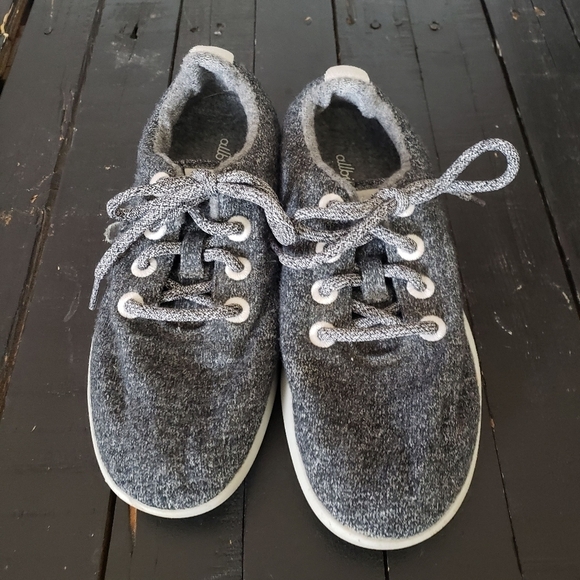 Allbirds Women's 7 Merino Wool Navy Blue Grey Shoes Sneakers Lightweight Running - Picture 3 of 10